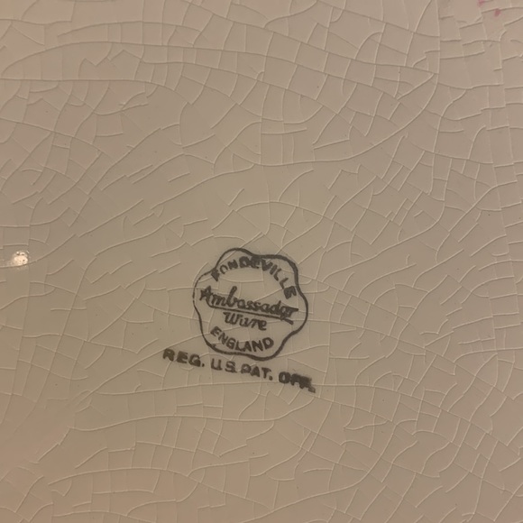 Vintage Fondeville Ambassador Ware England Tea Set Tray - Picture 6 of 6